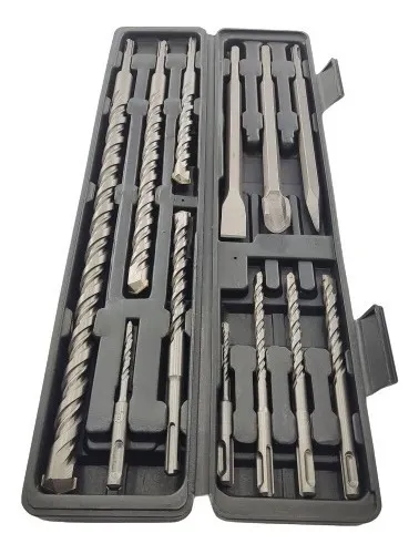 comprar Kit Jogo Brocas Ponteiras Talhadeiras Sds Plus 12 Pcs Maleta