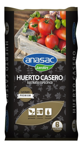 Huertos Caseros Sustrato Premium 6 Litros Anasac