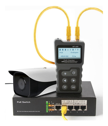 Rastreador De Cables De Red Nf-488 Poe Power Test Voltaje C