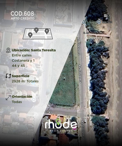 Manzana Completa En Santa Teresita - Calle 44 Y Costanera