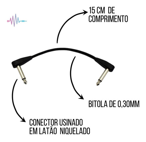 Imagem 2 de 6 de Cabo Santo Angelo Flatconn 50cm Para Pedal Ou Pedaleira