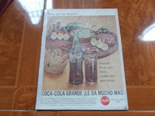 Vintage Original Anuncio De Coca-cola De La Decada 1970's.