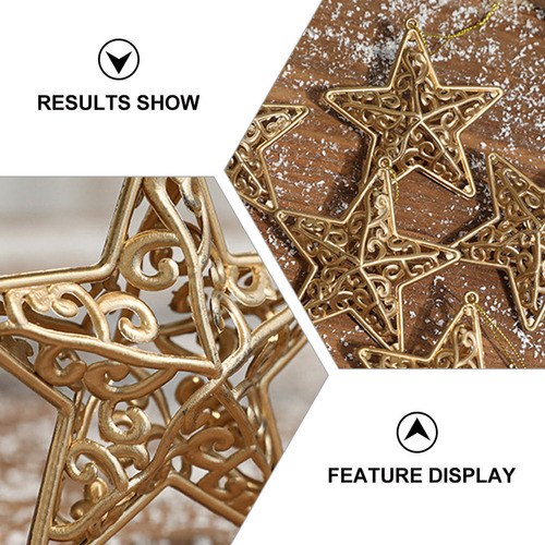 Colgante Creativo Con Forma De Estrella Dorada Con Temática