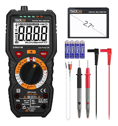Multímetro Digital Avanzado Tacklife Multimedidor De Voltaje