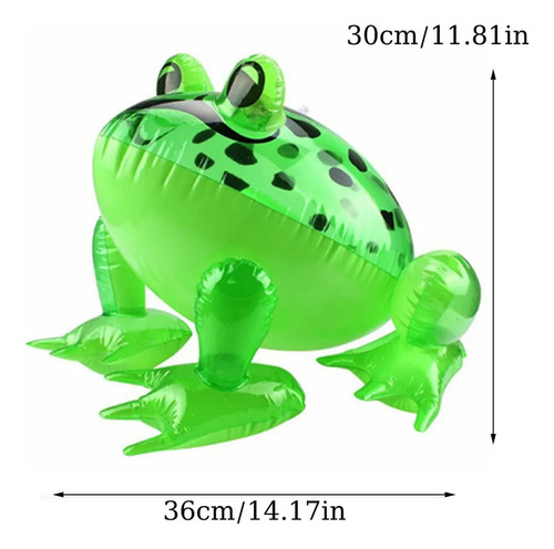 10 Ranas Inflables Luz Led Decoración Alberca Playa Fiesta Verde