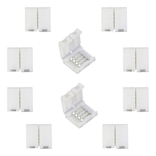 10pcs 4 Pin Led Connector For 10mm Wide Rgb 5050 Flexib...