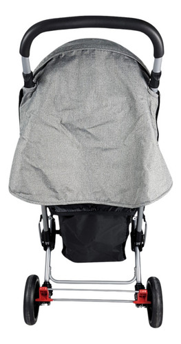 Carriola Gemelar Para Bebe Ruedas Con Freno Plegable Reclina Color Gris Chasis Gris