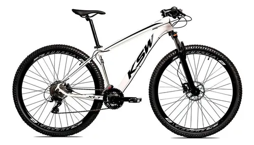 Bicicleta Alumínio Aro 29 Ksw 24v Freio Disco Xlt Cor Branco Tama...
