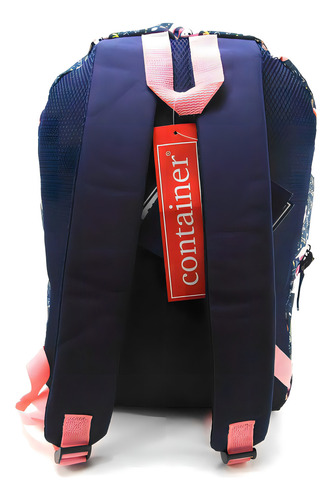 Mochila De Costas G Container Fun Preguiça Dermiwil 37798 Cor Azul-escuro Desenho do tecido Bicho Preguiça