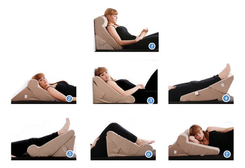 Almohadon Triangular Descanso 7 En 1 Funda Lavable Envio Gratis