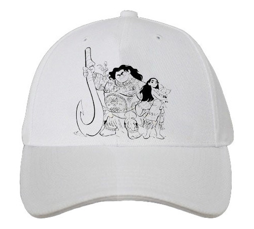 Gorras Para Pintar Con Fibras - 12 Un - Moana - Souvenirs