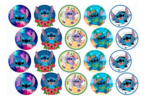 Lamina Comestible Cupcake O Cookies Stich