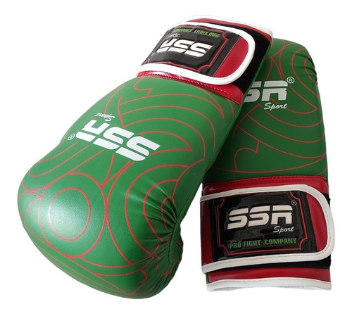 Guantes Box Estuche Velcro Profesionales Resistentes Verde