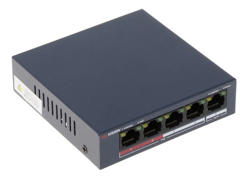 Imagen 3 de 8 de Switch Hikvision 4 Puertos 10/100m Poe Ds-3e0105p-em Red