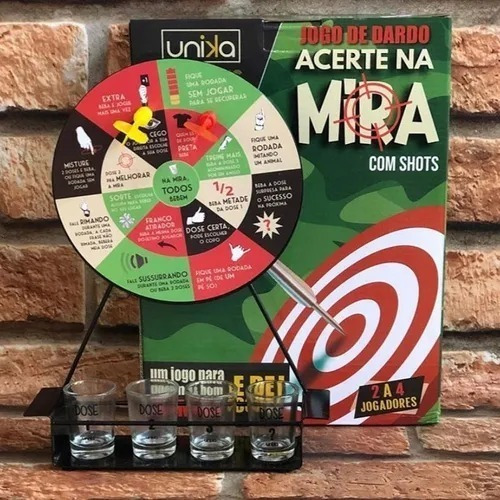 Imagem 2 de 2 de Jogo Dardos Acerte Na Mira Com Shots + Brinde