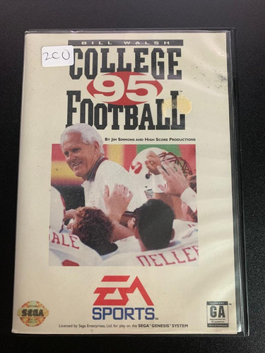Bill Walsh College Football '95 Sega Genesis Sin Manual (Usado)