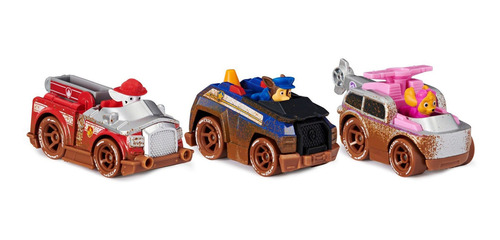 Paw Patrol Off Road 3 Mini Auto Metálico Chase Marshall Skye