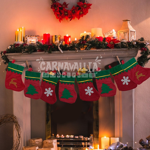 Imagen 8 de 10 de 12 Botas Navideñas Mini Decoración Adorno Dulcero Navidad