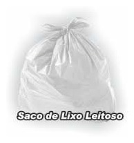 Saco Lixo Leitoso Branco 40litros C/100un Lixeira Clinica