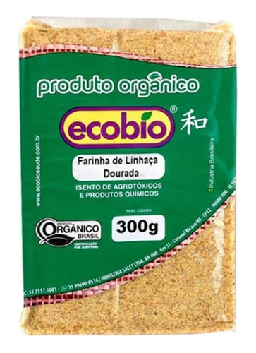 Kit 6x: Farinha De Linhaça Dourada Orgânica Ecobio 300g