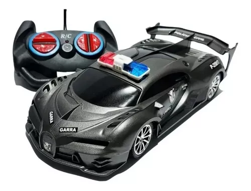 Carrinho Controle Remoto Grande Super Carro Policia Sport