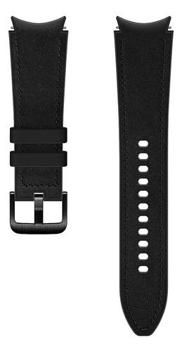Correa 20 Mm Cuero Goma Samsung Galaxy Watch 5 Pro 4 Origina Color Negro
