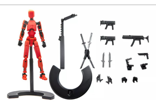Maniquí Muñeco Articulado Dummy 20 Cm + Base + Armas