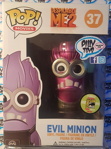 Funko Pop! Sdcc 2013 Despicable Me 2 Evil Minion,dave & Carl (Usado)