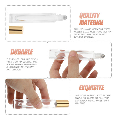 Botellas Enrollables De Aceite Esencial De 10 Ml, 5 Unidades