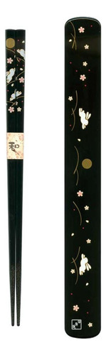 Ryu Mei - Caja Y Juego De Palillos Japoneses, Color Negro