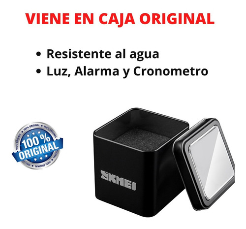 Imagen 2 de 10 de Reloj Deportivo Sumergible Para Hombre Cronometro Skmei