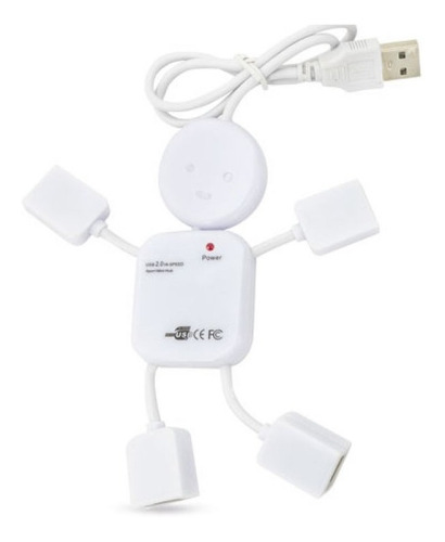 Imagen 6 de 9 de Hub Concentrador Multi Contacto Usb 4 Puertos Switch Muñeco