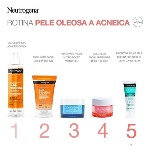 Protetor Solar Neutrogena Pele Mista A Oleosa Fps70 40g