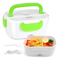 Comprar Lonchera Electrica Termo Comida Taper Hermetico Lunch Box. Color Blanco-verde