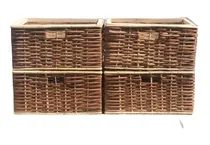 Comprar Cajon, Canasto, Cestos Mimbre 40 X 30 X 20 - X 4 Unidades