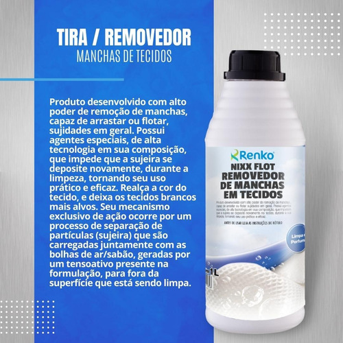 Removedor Tira Manchas De Tecidos Nixx Flot 1 Litro Renko