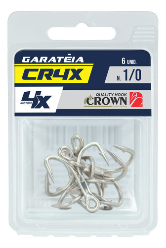 Garatéia Crown Cr4x Reforçada Tamanho 2/0 Cartela Com 6 Unds