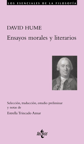 Ensayos Morales Y Literarios, De Hume, David. Editorial Tecnos, Tapa Blanda En Español