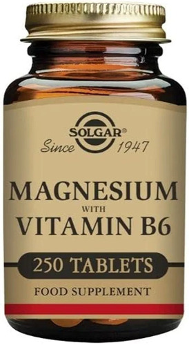 Magnesio 400mg + Vitamina B6 25mg 250 Tabletas Solgar