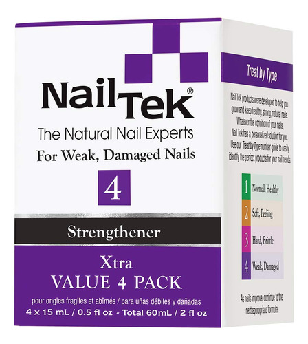 Nail Tek Xtra 4, Fortalecedor De Uas Para Uas Dbiles Y Daada