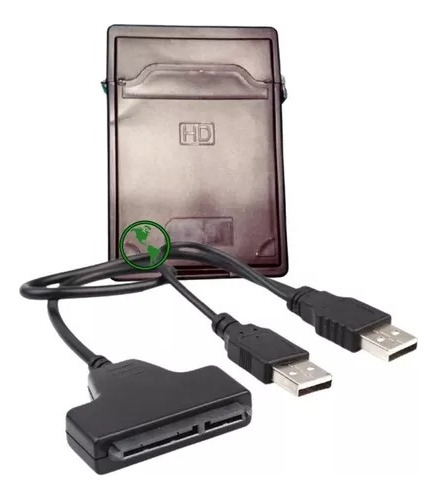 Adaptador Usb 2.0 A Sata Disco Duro Hdd Ssd 2.5 Con Case