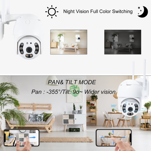 Imagen 4 de 7 de Cámara Inteligente App Icsee Wifi Exterior Con Alarma 3mp