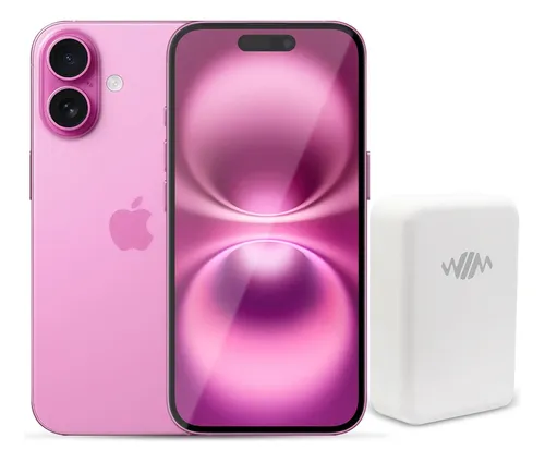 Celular Apple iPhone 16 128gb Rosa + Powerbank Magsafe