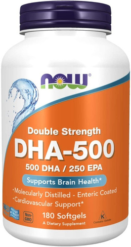 Omega 3 / Dha 500/ Epa 250 Doble De Fuerza 180 Caps De Usa