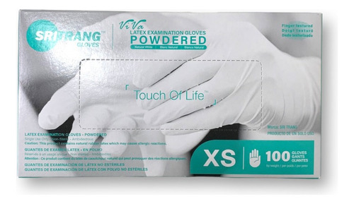 Sritrang Guantes De Latex Descartables Xs 100u. Caja 