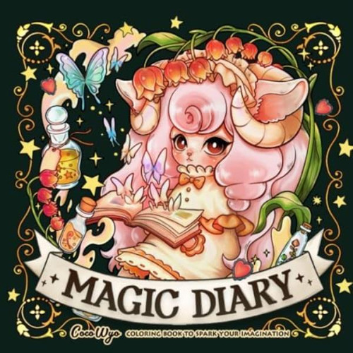 Libro: Magic Diary: Adult Coloring Book Features Adorable &
