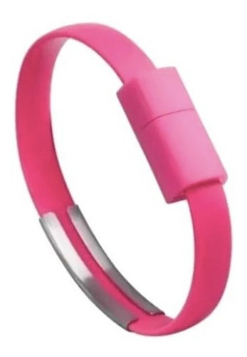 Pulsera Micro Usb Datos Carga Practica Moderna Negro O Rosa