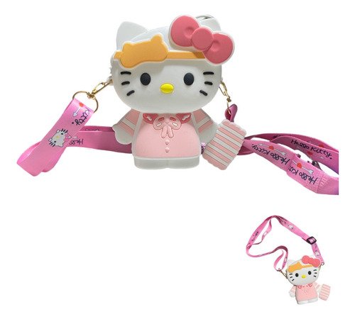 Bolsa Hello Kitty De Silicón Cartera Kawaii Monedero+correa