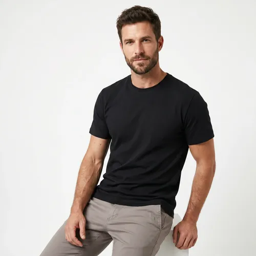 Camiseta Básica Polo Fit Masculina Algodão Casual Gola Redon