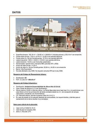 Imagen 2 de 9 de Terreno En Esquina U$s 450 De Incidencia